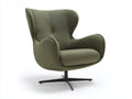 Sessel Stoff 82×86×102 cm Olivgrün - drehbares Gestell für Wohnzimmer