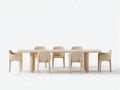 Tisch- und Stuhlset 220×100×75 cm Holz Natur - minimalistisches Esszimmerensemble