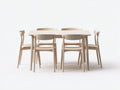 Tisch- und Stuhlset 180×90×75 cm Holz Natur - 7-teiliges Esszimmer Set im skandinavischen Stil