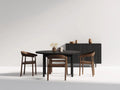 Tisch- und Stuhlset 145×90×75 cm Holz Schwarz/Braun - 5-teiliges Esszimmer Set im modernen Stil