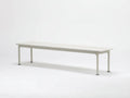 Gartenbank Metall 180×42×45 cm Weiß - minimalistische Sitzbank für den Außenbereich